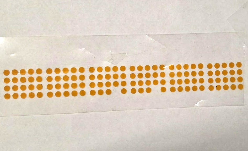 Die-cut electrical insulation film samples